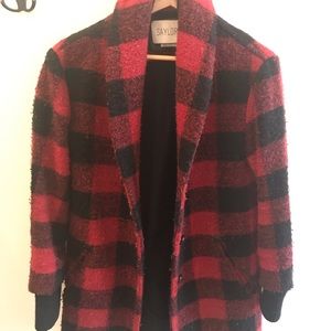 SAYLOR NY PLAID WOOL JACKET